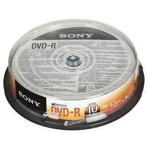 DVD Gravavel SONY -R 16x 4.7Gb 120Min Spindle10