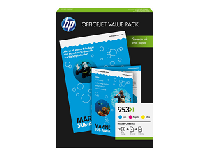 Tinteiro HP nº 953XL Value Pack (Pack 3 Cyan/Magenta/Yellow)