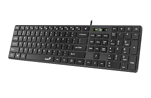 Teclado GENIUS SlimStar 126 Wired Multimedia USB "Black"