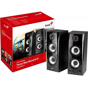 Colunas GENIUS SP-HF1800A II 60 Watts Three-Way Hi-Fi Wood