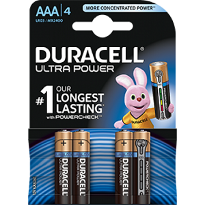 Pilhas DURACELL Alcalinas AAA 1,5V-LR03 (4 unidades)
