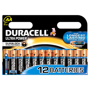 Pilhas DURACELL Alcalinas AA 1,5V-LR6 (12 unidades)