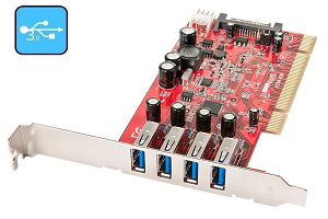 Placa LINDY PCI 4-Port USB3.0