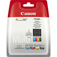 Tinteiro CANON nº 551 (Pack 4 CLI-551C.551M.551Y.551BK) 