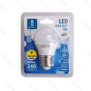 Lâmpada LED E27 3W 225lm 3000K