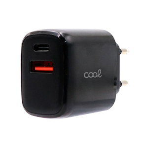 Transformador COOL USB-A~USB-C QC 3.0 5V~9V~12V 20W "Black"