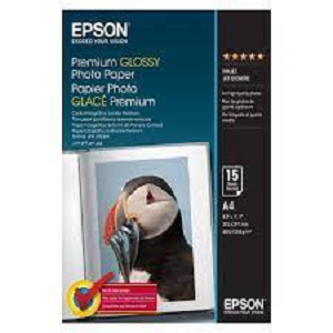 Papel EPSON Premium Glossy Photo A4 15Fls 255gr S042155