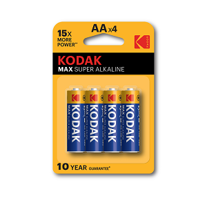 Pilhas KODAK Alcalinas AA 1,5V-LR6 (4 unidades)