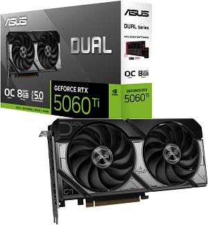 Placa Grafica ASUS DUAL-RTX5060TI-O8G 128-bit 4608-CUDA