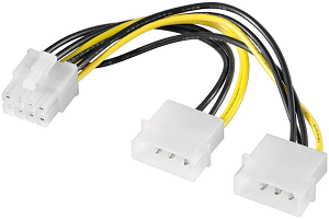 Cabo GOOBAY Alimentação 2xMOLEX«»8-Pin PCI-E