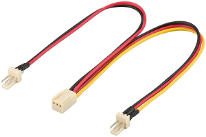 Cabo GOOBAY Alimentação Interno Fan (1x3-pin F«»2x3-pin M)     