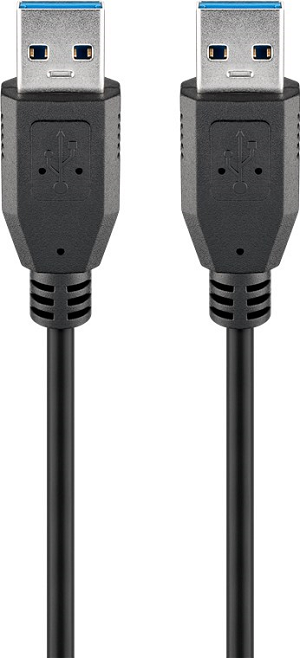 Cabo GOOBAY (USB3.0 A-Male«»USB3.0 A-Male) 0.50Mts "Black"                                                                                                                                                                                                    