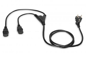 Cabo DIGITUS Alimentação Y-Cable (1xSchuko«»2xC13 Fêmea)