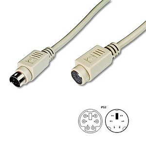 Cabo Extensão teclado/rato PS2 6 pinos M/F 1.80Mts "AK 3230"