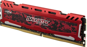 DIMM 8Gb DDR4 PC-2666 CL16 "BLS8G4D26BFSEK" CRUCIAL "Red"