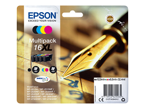 Tinteiro EPSON nº 16XL (Pack4 T1631/T1632/T1633/T1634) T1636