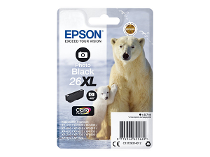 Tinteiro EPSON nº 26XL XP-600.605.700.800 T2631 "Photo Black