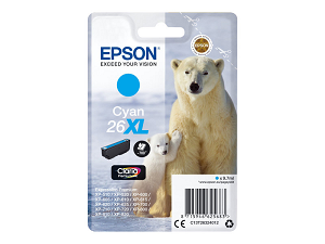 Tinteiro EPSON nº 26XL XP-600.605.700.800 T2632 "Cyan"