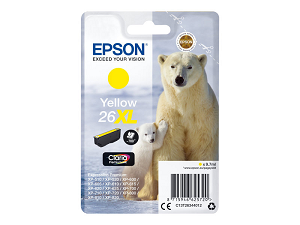 Tinteiro EPSON nº 26XL XP-600.605.700.800 T2634 "Yellow"