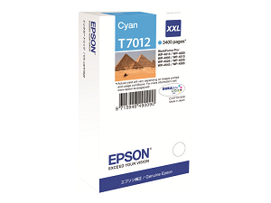 Tinteiro EPSON WorkForce Pro XXL T7012 (3.4Kpág@5%) "Cyan"