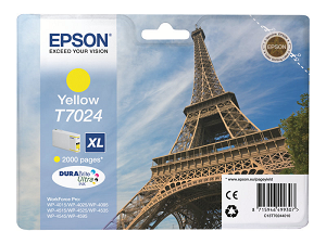 Tinteiro EPSON WorkForce Pro XL T7024 (2Kpág@5%) "Yellow"