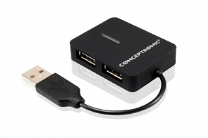 Connectivity CONCEPTRONIC HUB 4-Port USB2.0 "Black"      