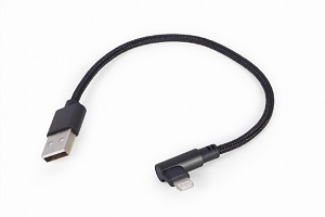 Cabo GEMBIRD (USB«»Lightning) 90º Angled 0.20Mts "Black"