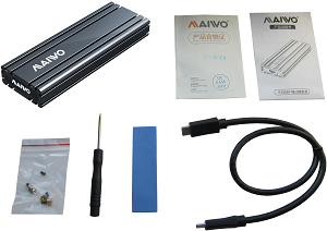 Caixa Externa MAIWO SSD M.2 PCIe NVMe«»USB3.1 "Black"