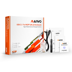 Caixa Externa MAIWO SSD M.2 S-ATA«»USB3.0 "Black"