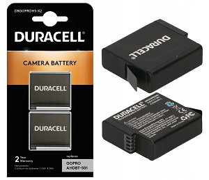 DURACEL Replacement GoPro 5~6~7~8 Battery 3.8V 1250mAh (X2)