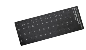 Etiquetas Para Teclado de Notebook "Black" Português