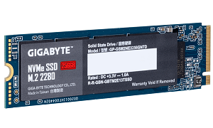 Disco SSD GIGABYTE NVMe 256Gb M.2 PCIe 3.0 x4