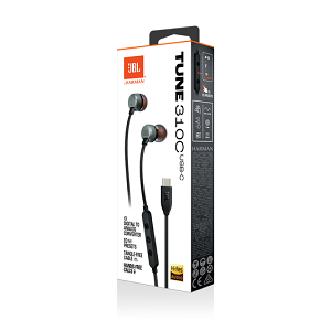 Headset JBL Tune 310C USB-C In-Ear Headphones + Mic "Black"