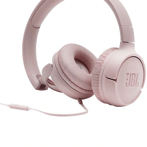 Headset JBL T500 Wired on-ear Headphones + Mic "Pink"