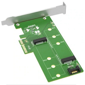 Placa MAIWO PCI-E 3.0 x4 1xM.2 PCIe NMVe + 1xM.2 S-ATA6G