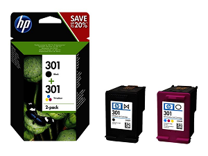 Tinteiro HP nº 301 (Pack CH561E+CH562E) N9J72AE Black+Color