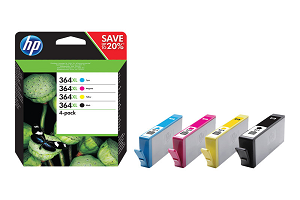 Tinteiro HP nº 364XL (Pack4 Black/Cyan/Magenta/Yellow) N9J74