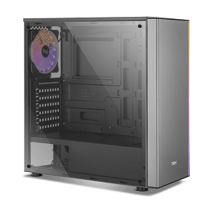 Caixa MidiTower NOX Infinity Omega ARGB Left Side Acrylic