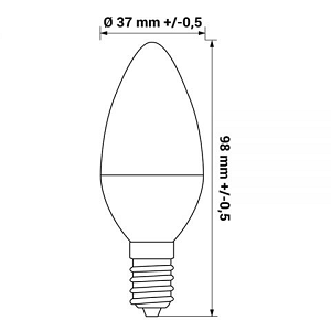 Lâmpada LED ORO E14 6W 470lm 4000K