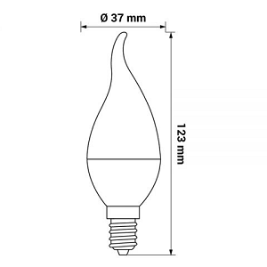 Lâmpada LED ORO Flame E14 6W 470lm 3000K