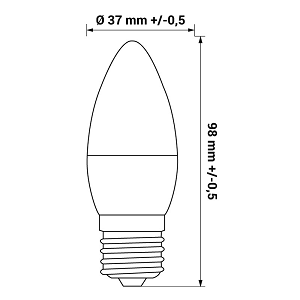 Lâmpada LED ORO E27 6W 470lm 6500K