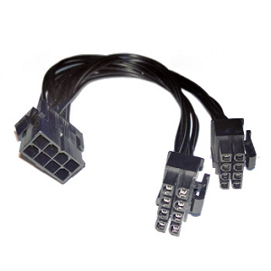 Cabo Alimentação 8-Pin«»2x8-Pin PCI-E "Black"