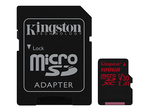 Micro Secure Digital Card KINGSTON Canvas React 128Gb (SD)