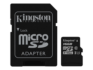 Micro Secure Digital Card KINGSTON SDHC Class10 16Gb (SD)