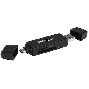 STARTECH.COM Memory Card R/W SD+MicroSD USB-C+USB-A