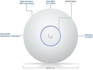 UBIQUITI U7-LR Compact Ceiling-Mount WiFi 7 Access Point
