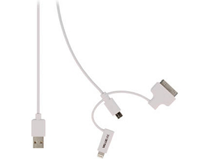 Cabo USB2.0 (A«»Micro-B+Lightning+Apple 30Pin)
