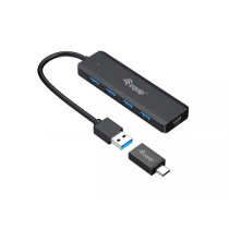 EQUIP 4-Port USB3.2 HUB USB-C Powered with USB-C Adapter