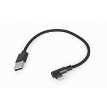 Cabo GEMBIRD (USB«»Lightning) 90º Angled 0.20Mts "Black"