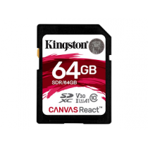 Secure Digital Card KINGSTON Canvas React Class10 U3 64Gb
